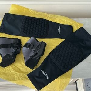 Futuro Black/Gray Gear Basketball Volleyball (knee pads and ankle braces)